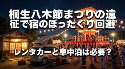桐生八木節まつりの遠征で宿のぼったくり回避やレンタカーと車中泊は必要？