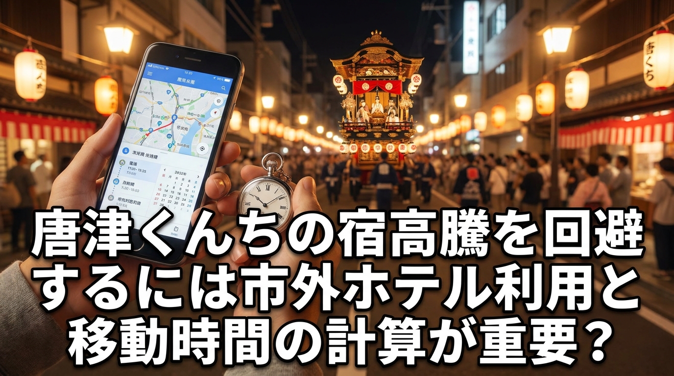 唐津くんちの宿高騰を回避するには市外ホテル利用と移動時間の計算が重要？