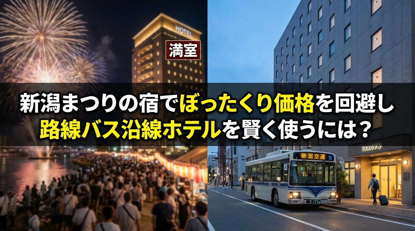新潟まつりの宿でぼったくり価格を回避し路線バス沿線ホテルを賢く使うには？