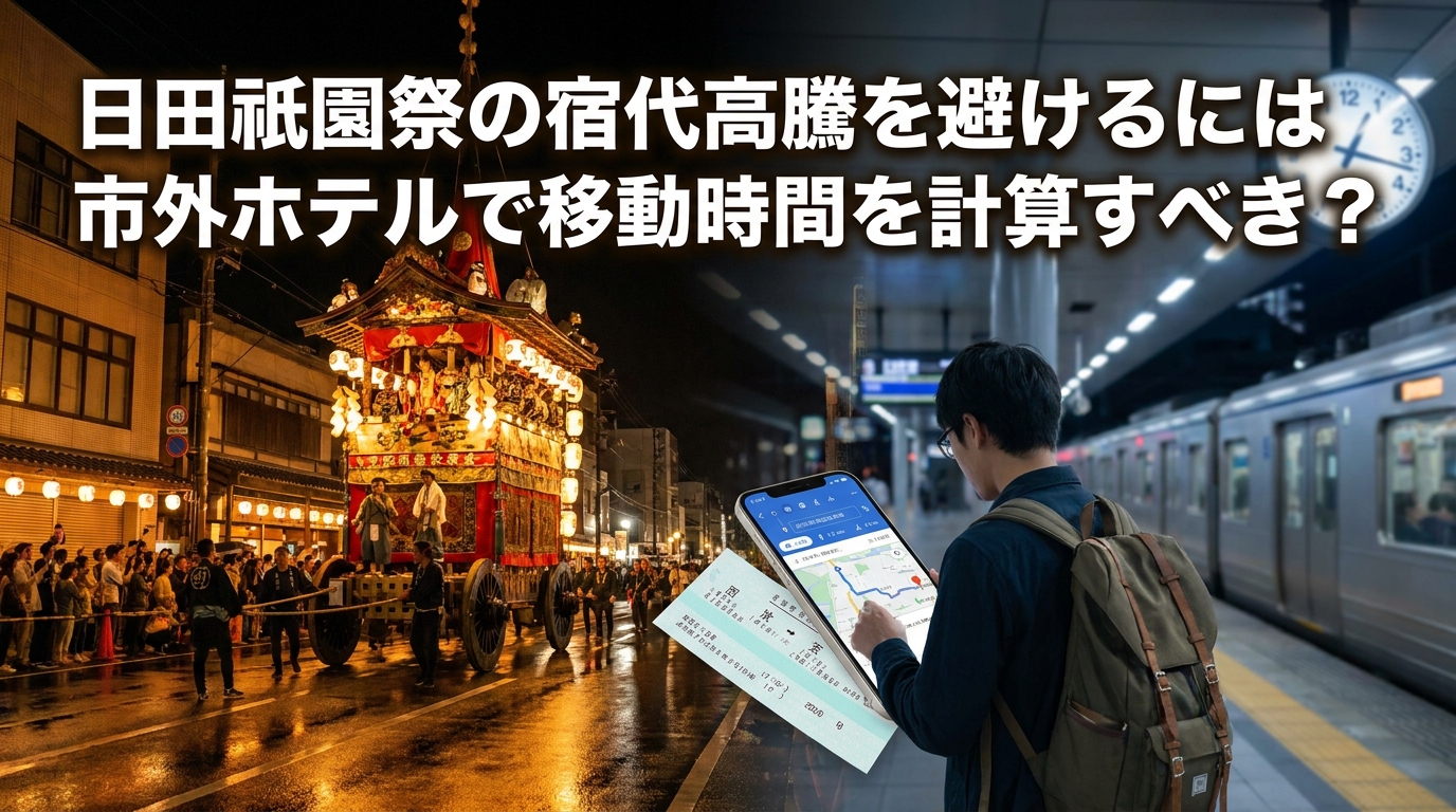日田祇園祭の宿代高騰を避けるには市外ホテルで移動時間を計算すべき？