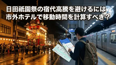 日田祇園祭の宿代高騰を避けるには市外ホテルで移動時間を計算すべき？