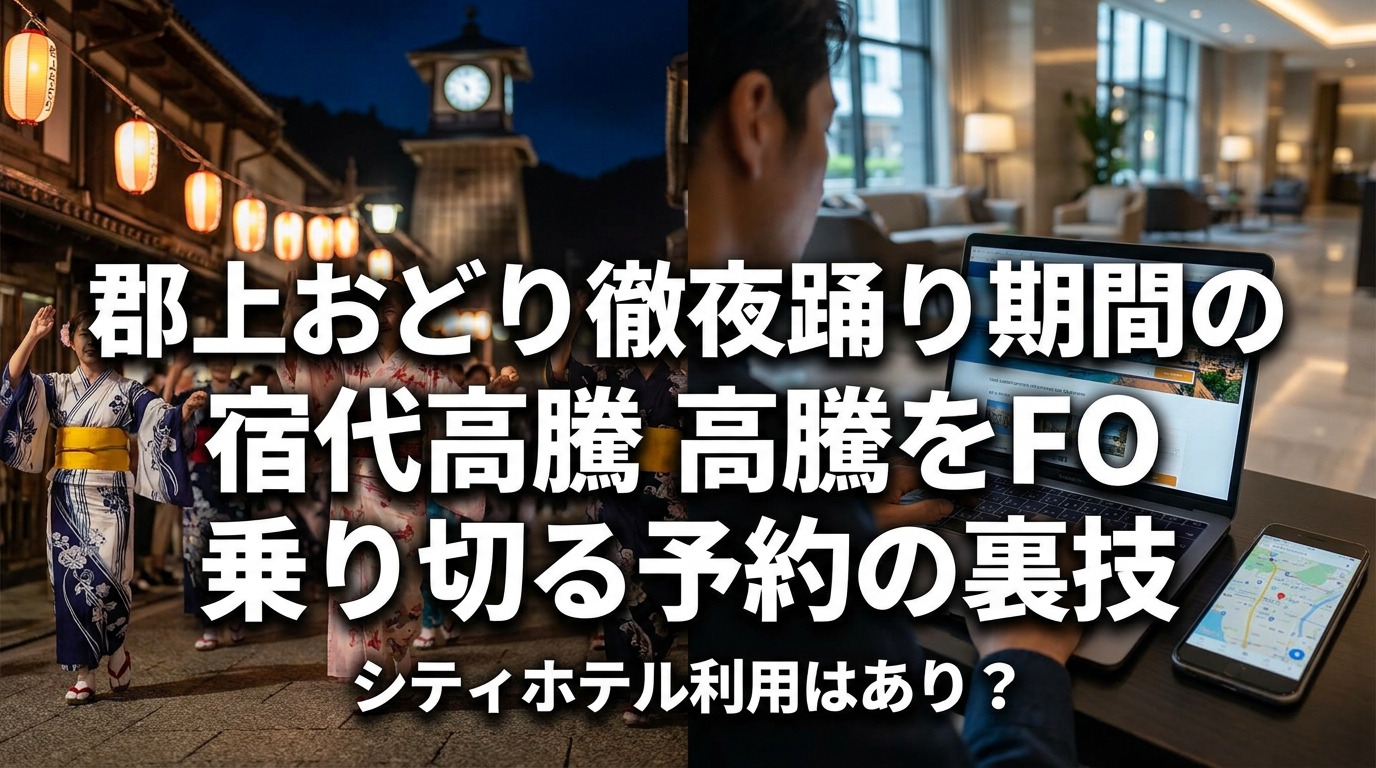 郡上おどり徹夜踊り期間の宿代高騰を乗り切る予約の裏技やシティホテル利用はあり？