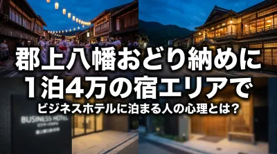 郡上八幡おどり納めに1泊4万の宿エリアでビジネスホテルに泊まる人の心理とは？