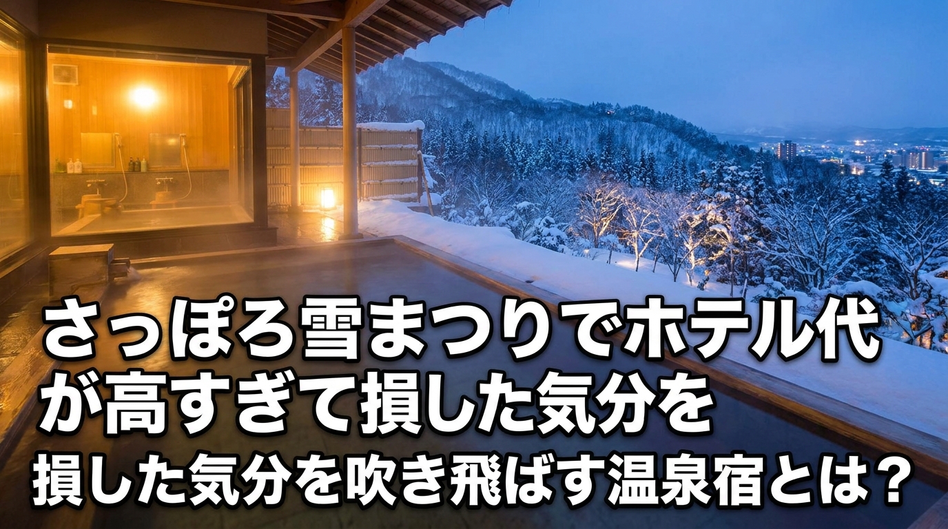 さっぽろ雪まつりでホテル代が高すぎて損した気分を吹き飛ばす温泉宿とは?