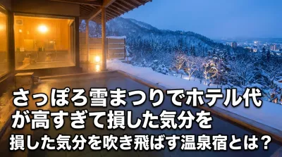 さっぽろ雪まつりでホテル代が高すぎて損した気分を吹き飛ばす温泉宿とは？