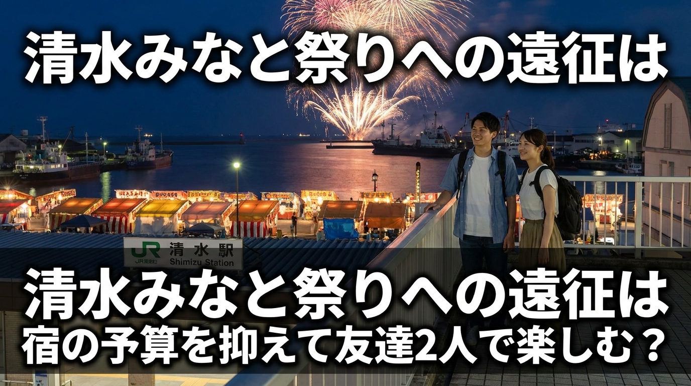 清水みなと祭りへの遠征は宿の予算を抑えて友達2人で楽しむ？