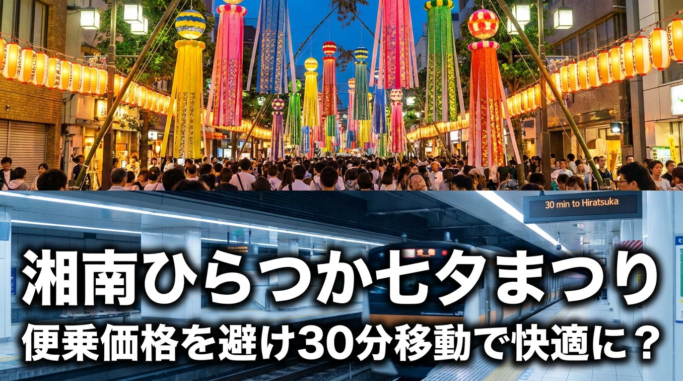 湘南ひらつか七夕まつりへ行く際、ホテルの便乗価格を避け30分移動で快適に過ごせるの?