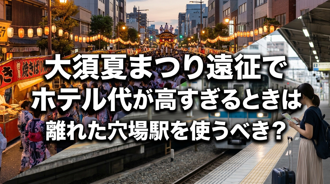 大須夏まつり遠征でホテル代が高すぎるときは離れた穴場駅を使うべき?