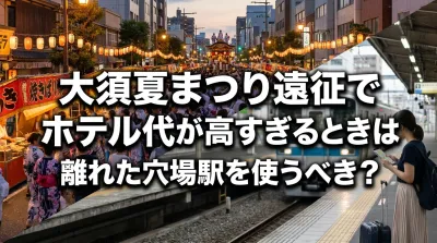 大須夏まつり遠征でホテル代が高すぎるときは離れた穴場駅を使うべき？