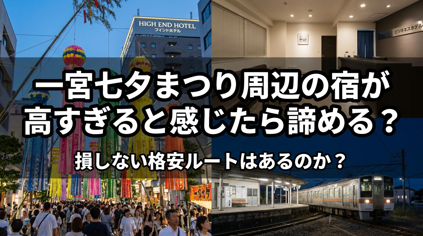 一宮七夕まつり周辺の宿が高すぎると感じたら諦める？損しない格安ルートはあるのか？
