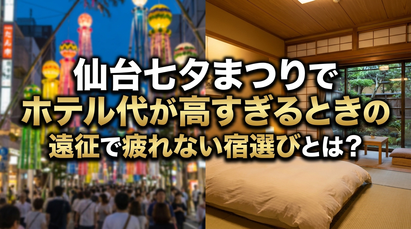 仙台七夕まつりでホテル代が高すぎるときの遠征で疲れない宿選びとは？