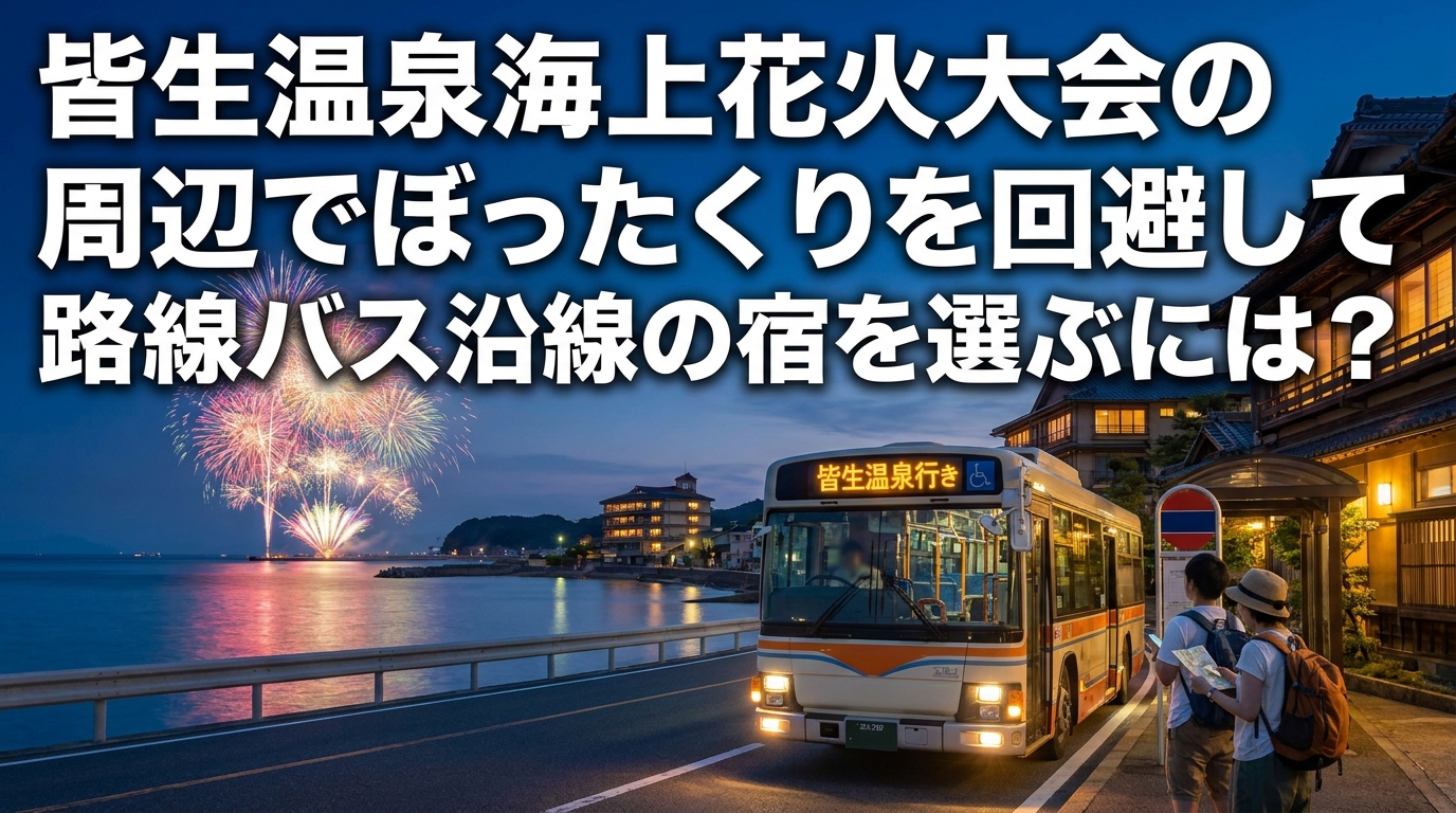 皆生温泉海上花火大会の周辺でぼったくりを回避して路線バス沿線の宿を選ぶには？