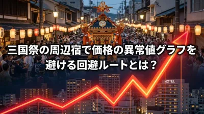 三国祭の周辺宿で価格の異常値グラフを避ける回避ルートとは？