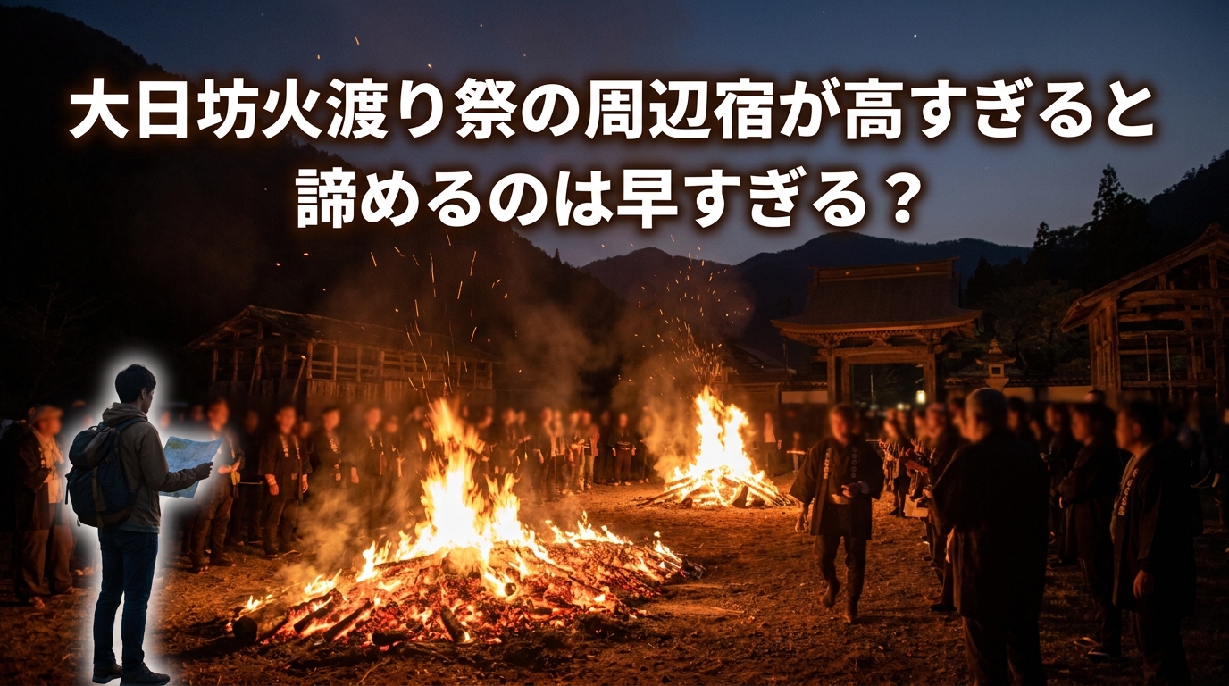 大日坊火渡り祭の周辺宿が高すぎると諦めるのは早すぎる？