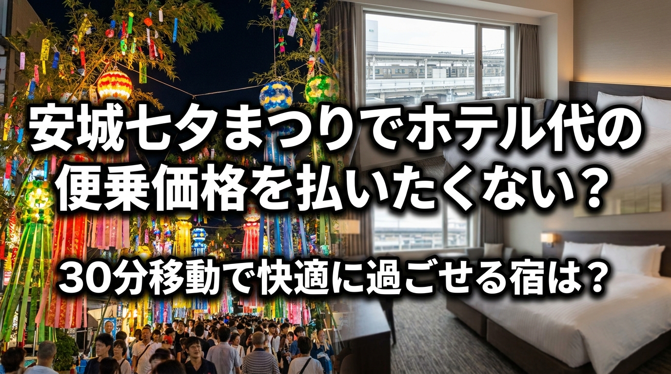 安城七夕まつりでホテル代の便乗価格を払いたくない？30分移動で快適に過ごせる宿は？