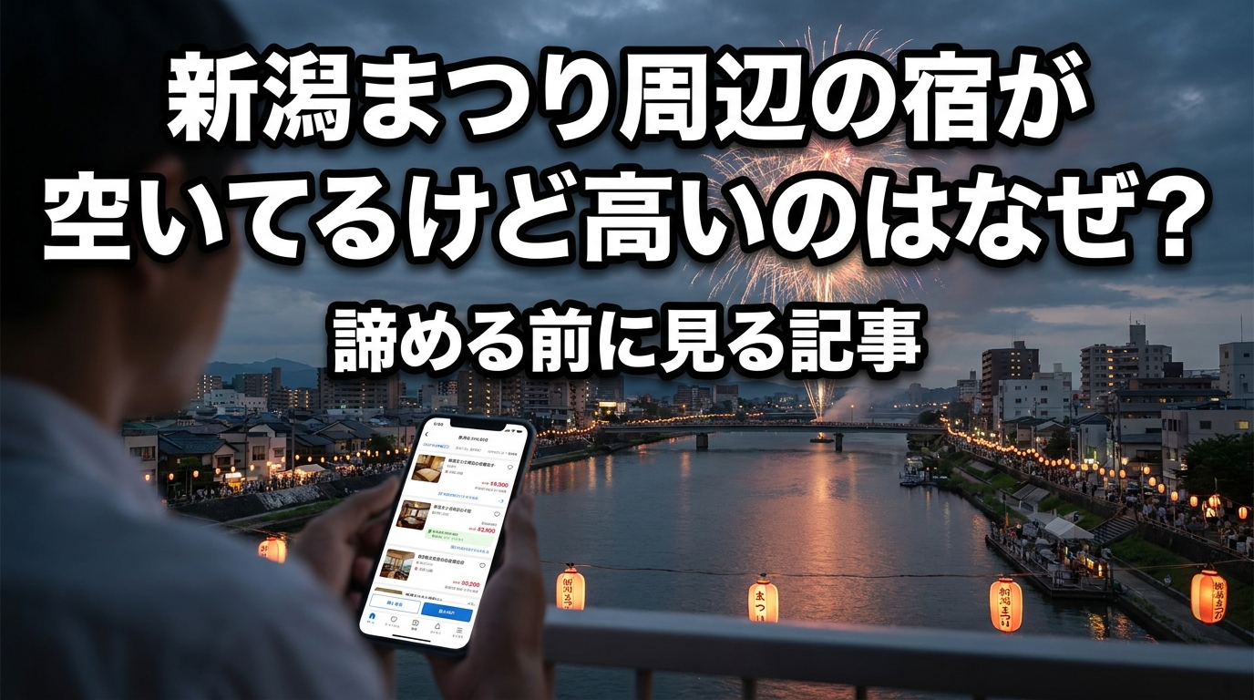 新潟まつり周辺の宿が空いてるけど高いのはなぜ？諦める前に見る記事