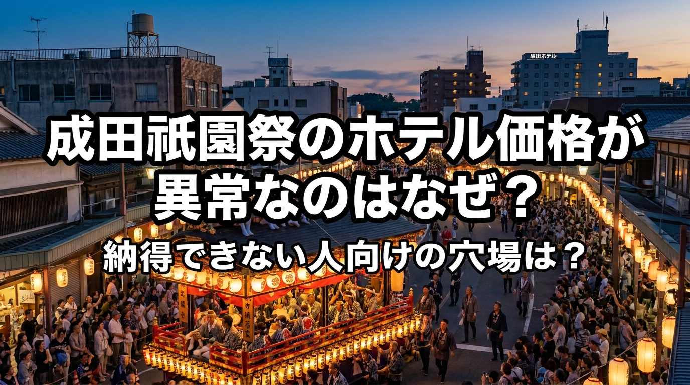成田祇園祭のホテル価格が異常なのはなぜ？納得できない人向けの穴場は？
