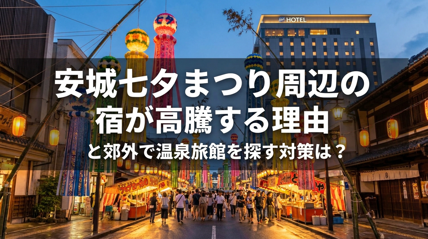 安城七夕まつり周辺の宿が高騰する理由と郊外で温泉旅館を探す対策は?