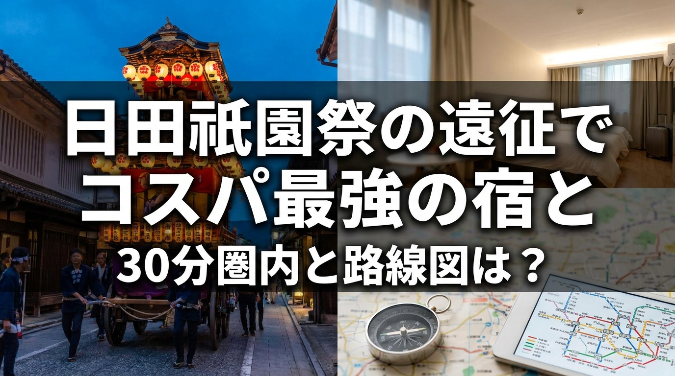 日田祇園祭の遠征でコスパ最強の宿と30分圏内と路線図は?