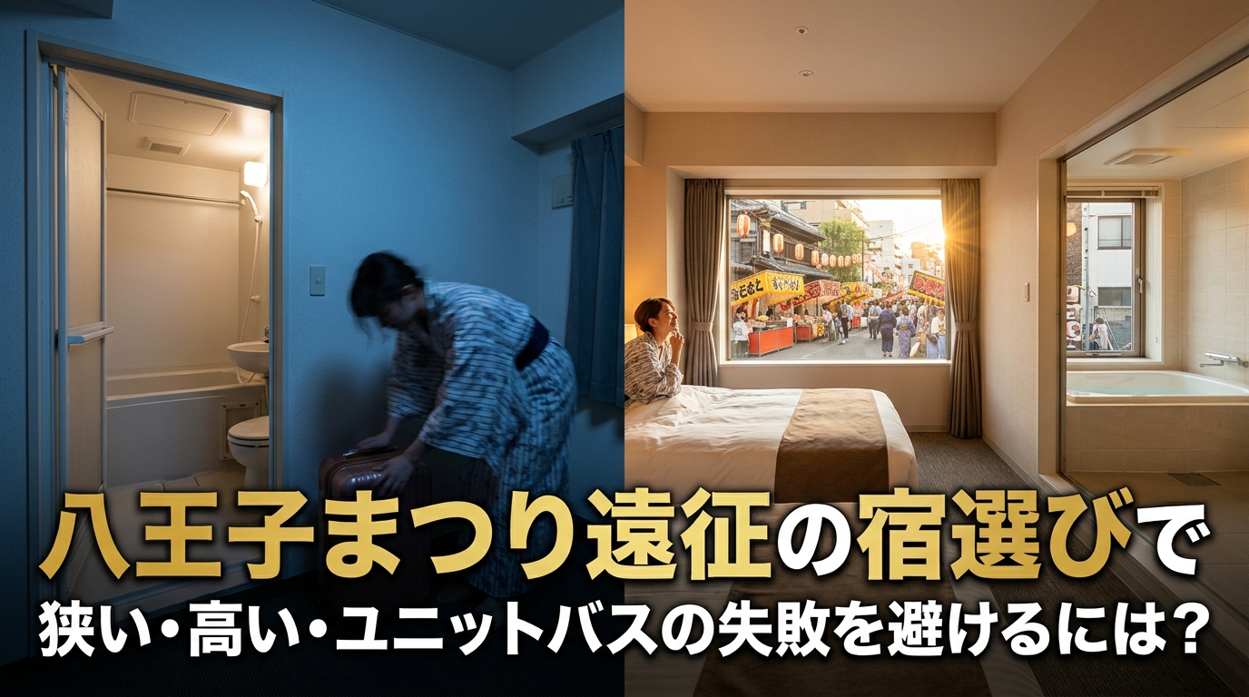 八王子まつり遠征の宿選びで狭い・高い・ユニットバスの失敗を避けるには？