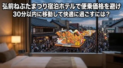 弘前ねぷたまつり宿泊ホテルで便乗価格を避け30分以内に移動して快適に過ごすには？