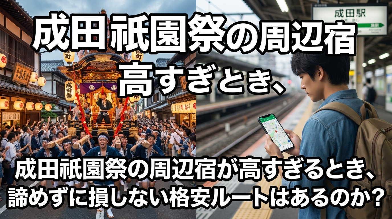 成田祇園祭の周辺宿が高すぎるとき、諦めずに損しない格安ルートはあるのか？