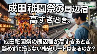 成田祇園祭の周辺宿が高すぎるとき、諦めずに損しない格安ルートはあるのか？