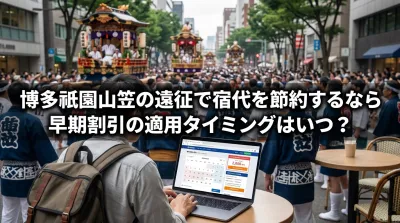博多祇園山笠の遠征で宿代を節約するなら早期割引の適用タイミングはいつ？