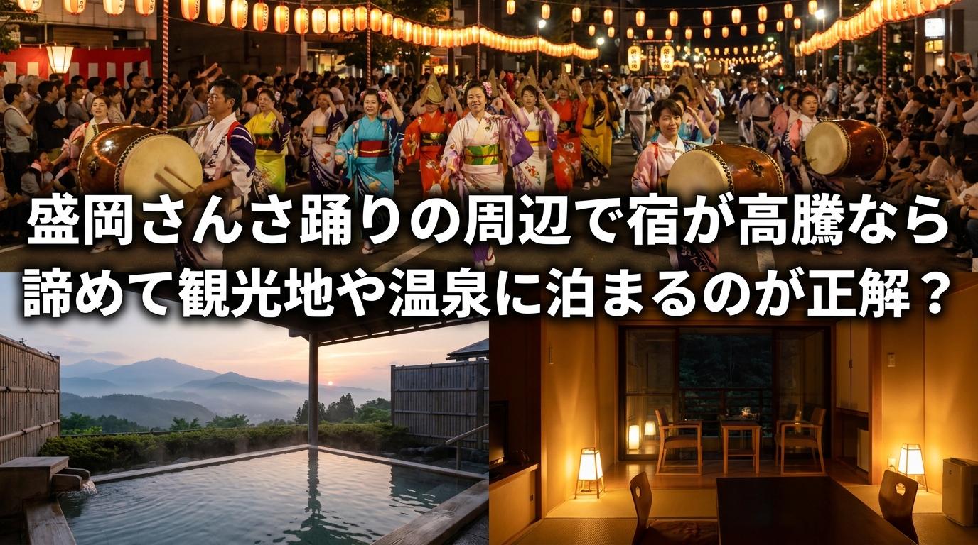 盛岡さんさ踊りの周辺で宿が高騰なら諦めて観光地や温泉に泊まるのが正解?
