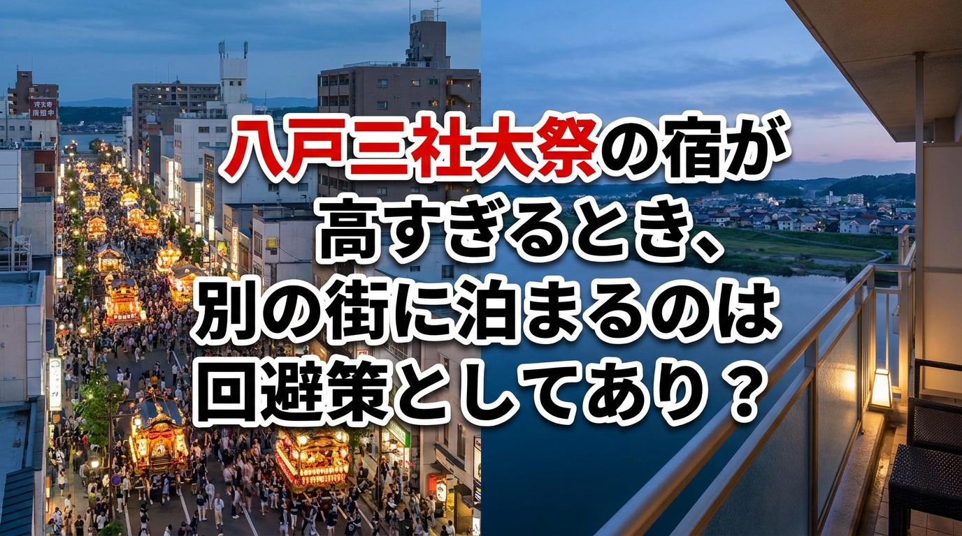 八戸三社大祭の宿が高すぎるとき、別の街に泊まるのは回避策としてあり？