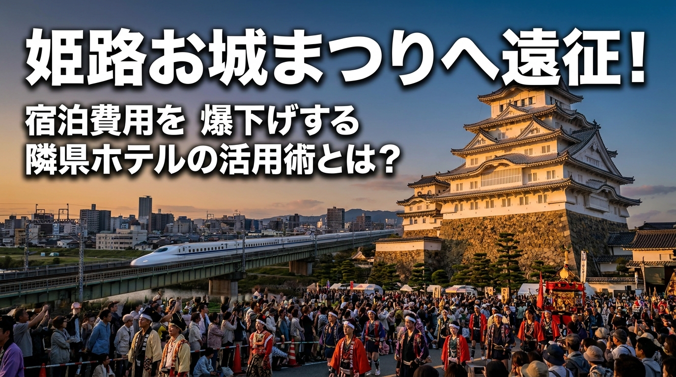姫路お城まつりへ遠征！宿泊費用を爆下げする隣県ホテルの活用術とは？