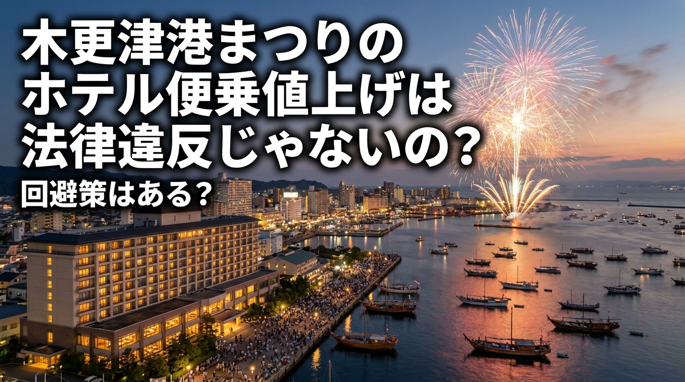 木更津港まつりのホテル便乗値上げは法律違反じゃないの？回避策はある？