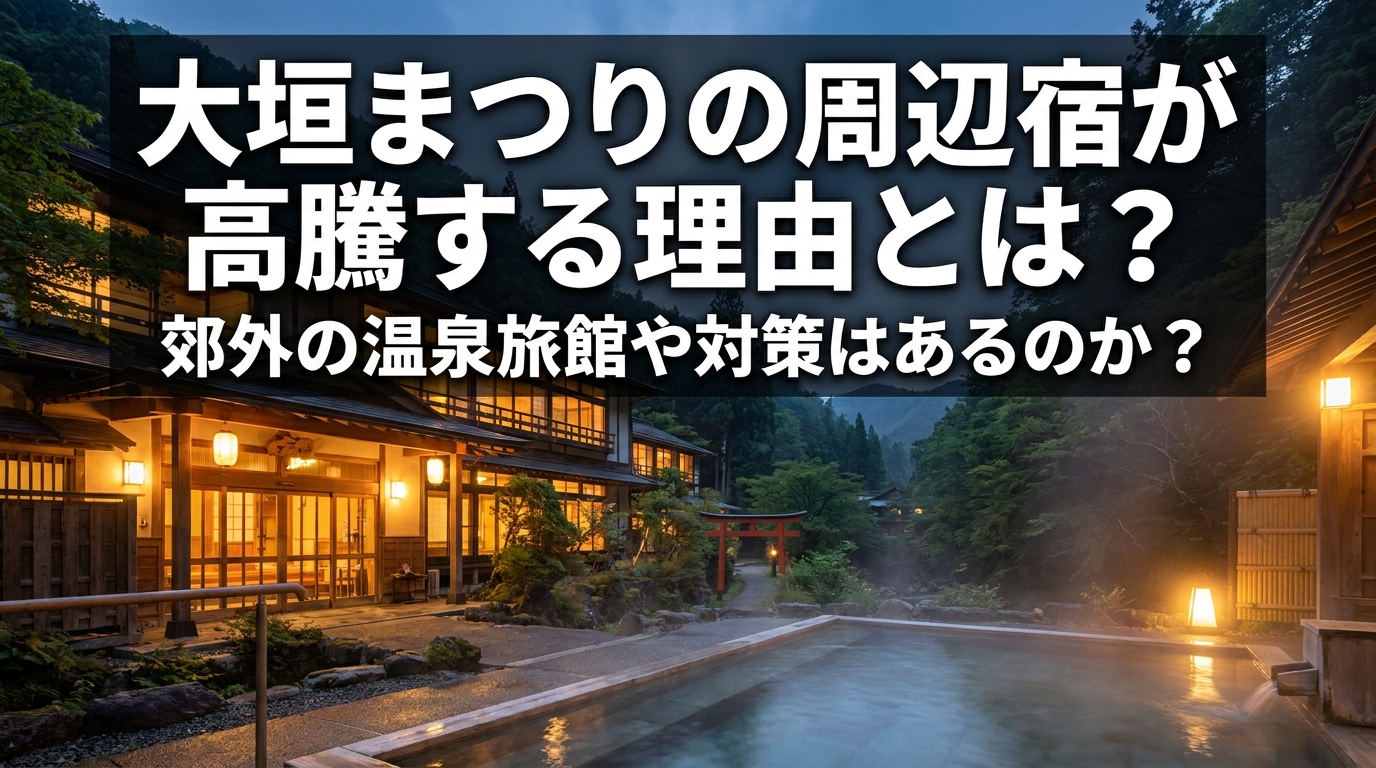 大垣まつりの周辺宿が高騰する理由とは？郊外の温泉旅館や対策はあるのか？