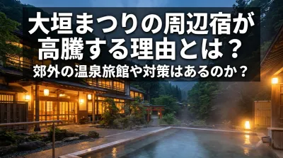 大垣まつりの周辺宿が高騰する理由とは？郊外の温泉旅館や対策はあるのか？