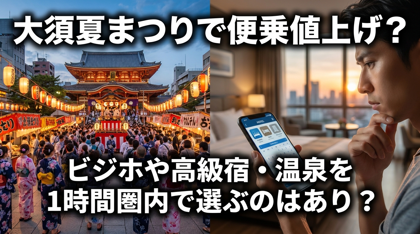 大須夏まつりで便乗値上げ？ビジホや高級宿・温泉を1時間圏内で選ぶのはあり？