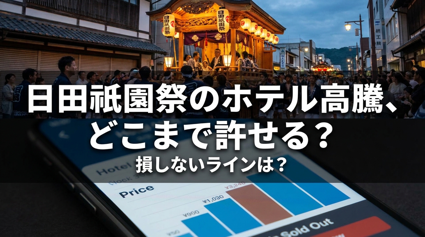 日田祇園祭のホテル高騰、どこまで許せる？損しないラインは？