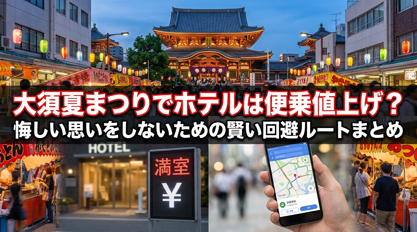 大須夏まつりでホテルは便乗値上げ？悔しい思いをしないための賢い回避ルートまとめ