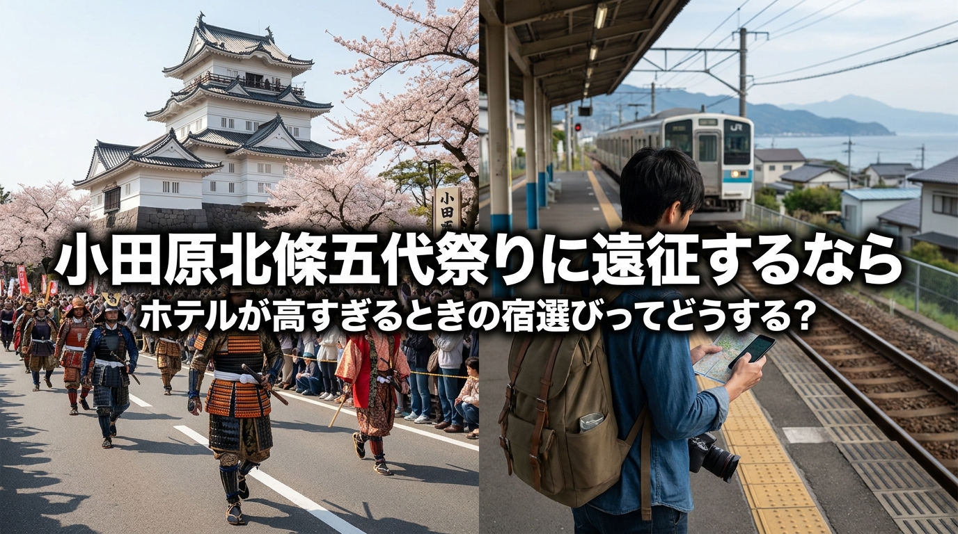 小田原北條五代祭りに遠征するならホテルが高すぎるときの宿選びってどうする？