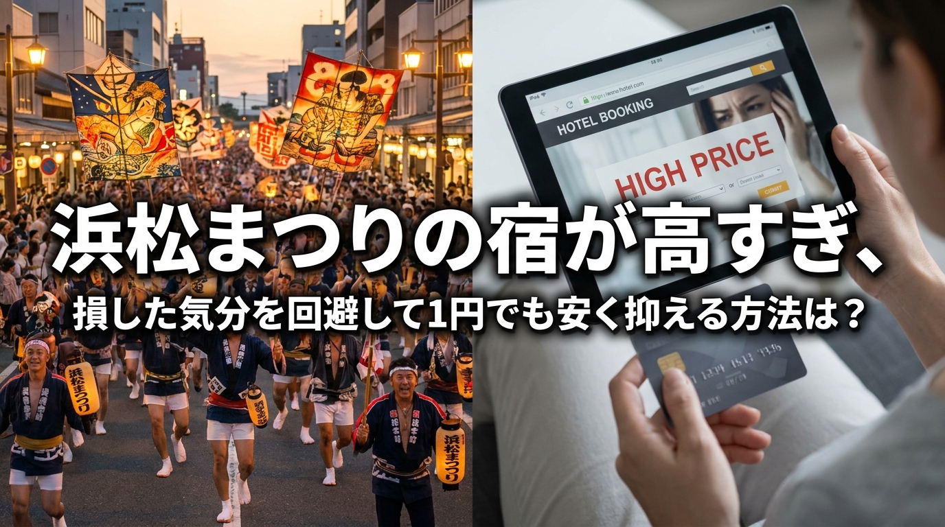 浜松まつりの宿が高すぎ、損した気分を回避して1円でも安く抑える方法は？