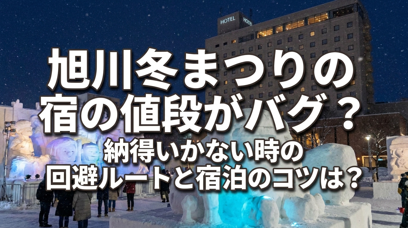 旭川冬まつりの宿の値段がバグ？納得いかない時の回避ルートと宿泊のコツは？