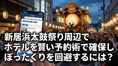 新居浜太鼓祭り周辺でホテルを賢い予約術で確保しぼったくりを回避するには？