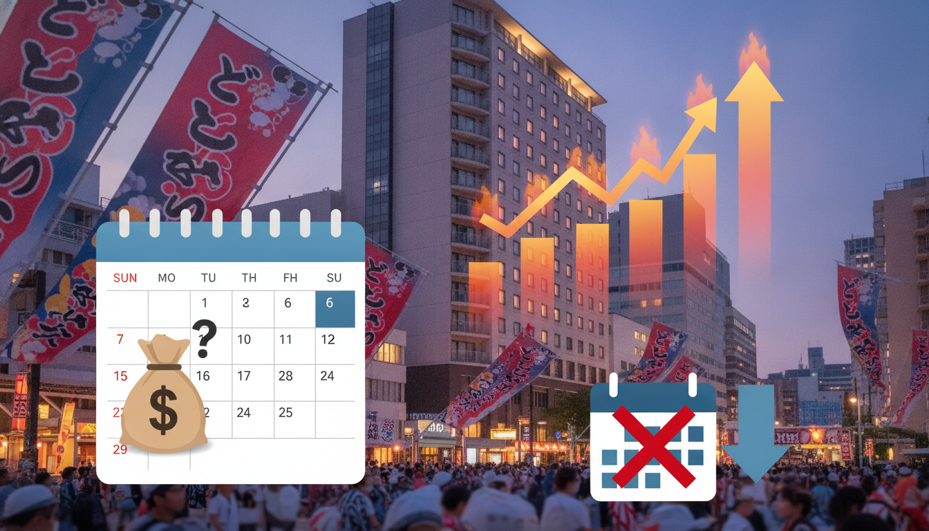 にっぽんど真ん中祭りの期間中、ホテル価格が大幅に下がることは期待しにくい