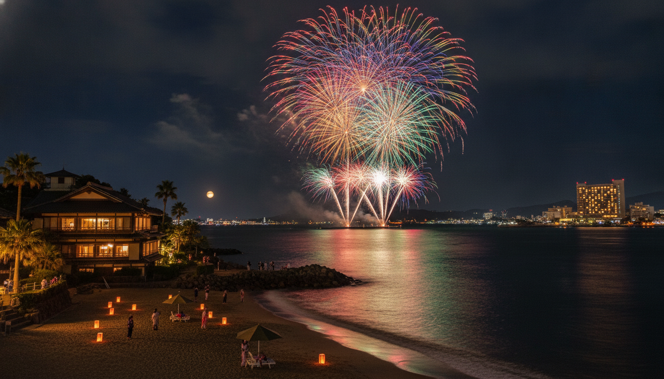 皆生温泉海上花火大会の宿泊先はエリアの使い分けが成功の鍵