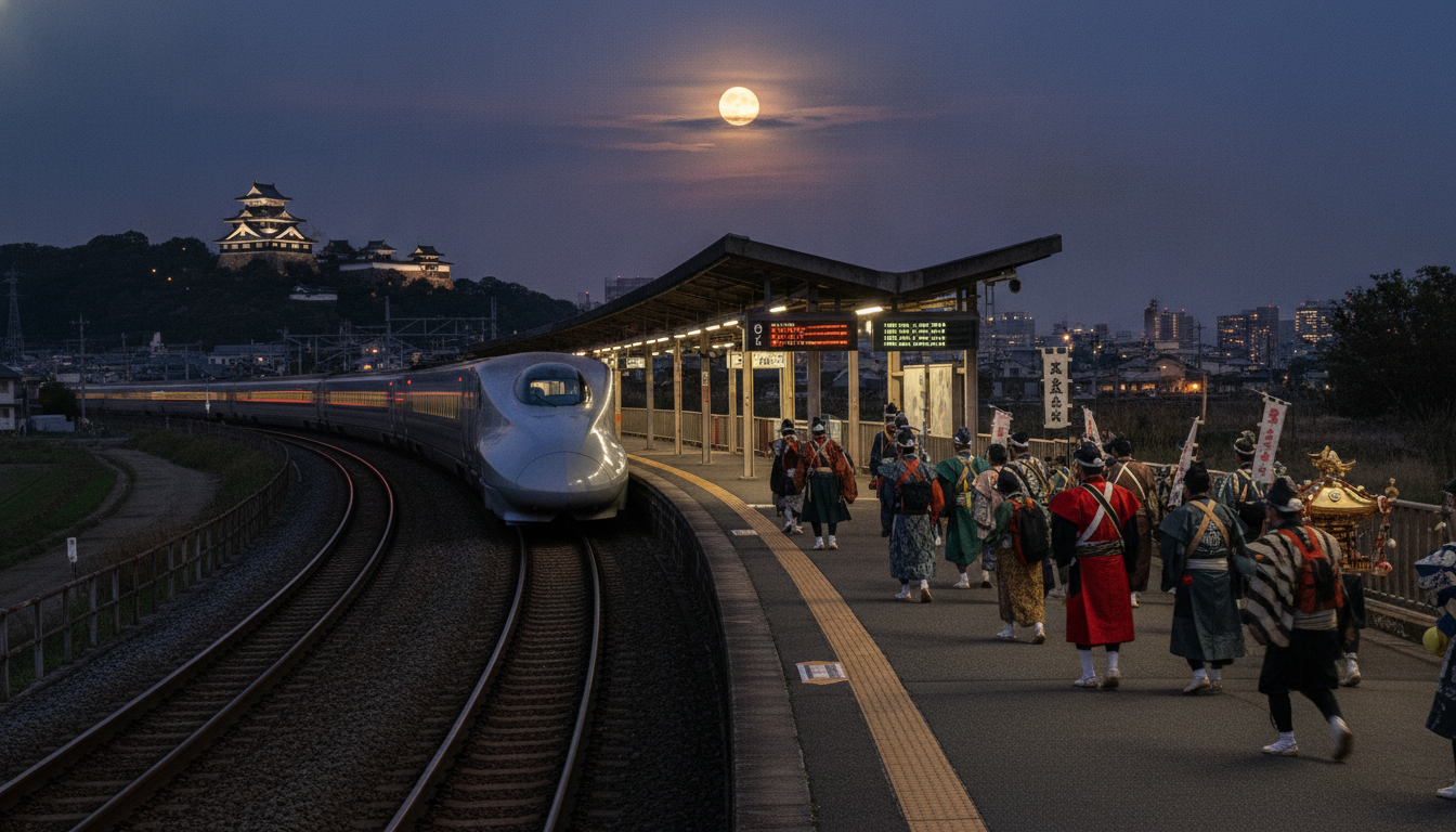 時代祭当日に終電に間に合う限界の駅はどこなのか？